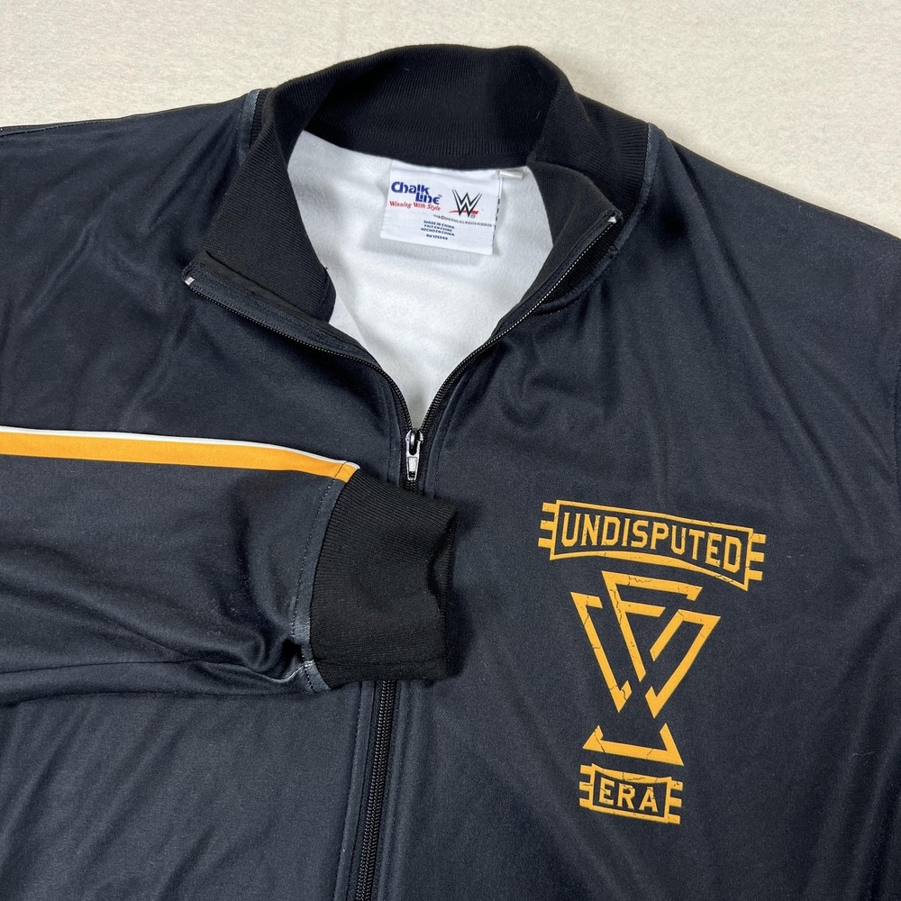 Chalk Line WWE Undisputed Era Track Jacket Mens Large Black Yellow Full Zip‎